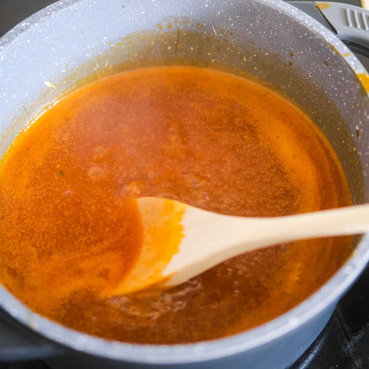 thickening the sauce