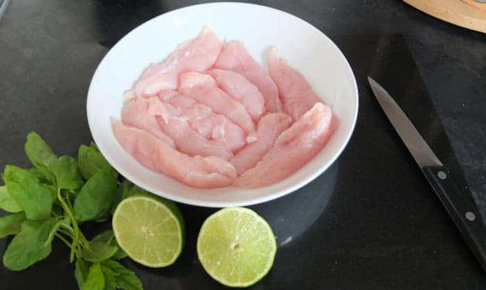 Lebanese Chicken marinade ingredients and the chicken 