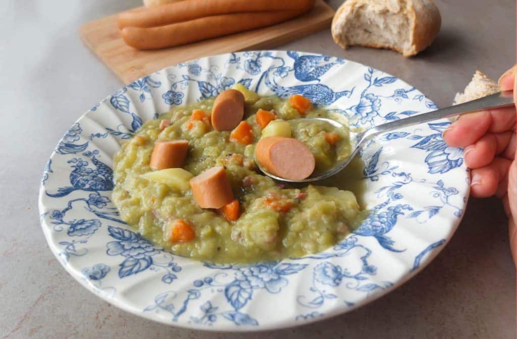 Split Pea and Sage Sausage Soup