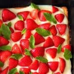 German Strawberry Vanilla Pudding Cake 