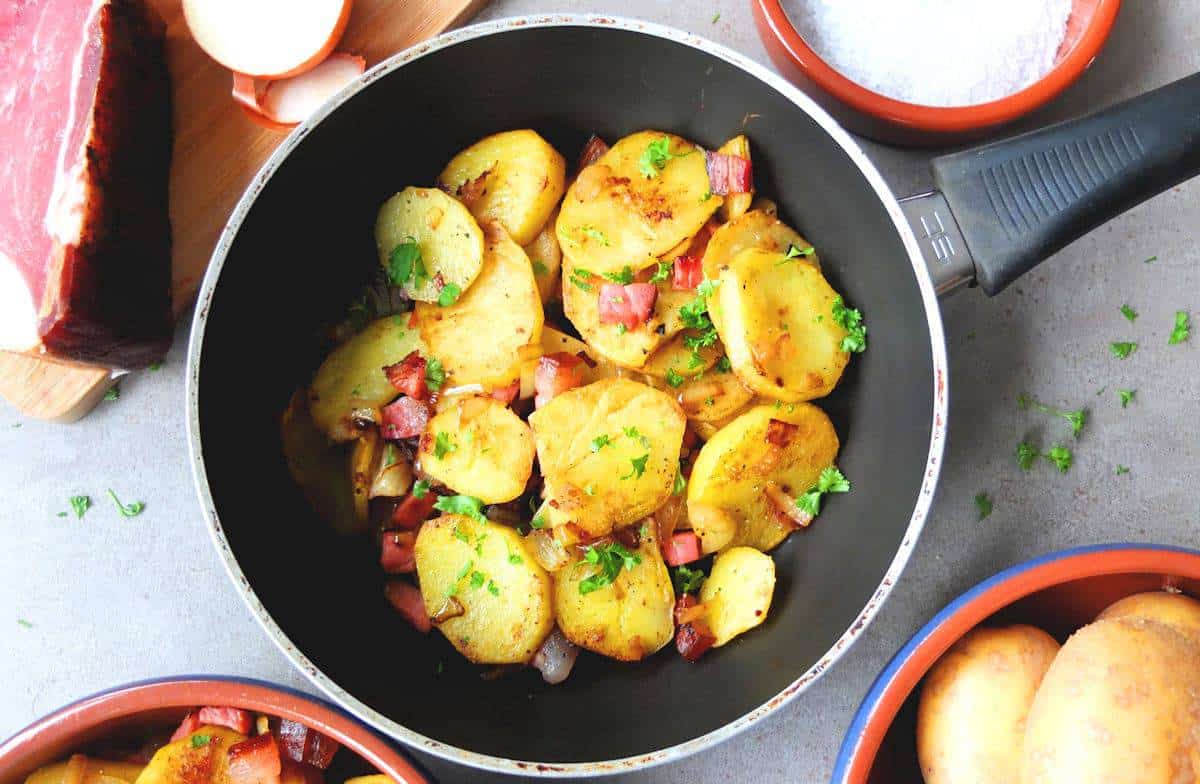 Bratkartoffeln Recipe - German Home Fries or Fried Potatoes