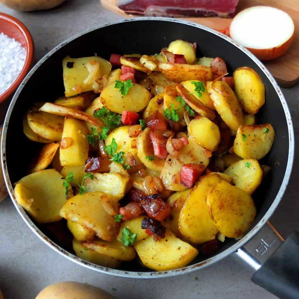 Bratkartoffeln Recipe - German Home Fries or Fried Potatoes