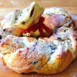 Easter Bread with nuts and fruit