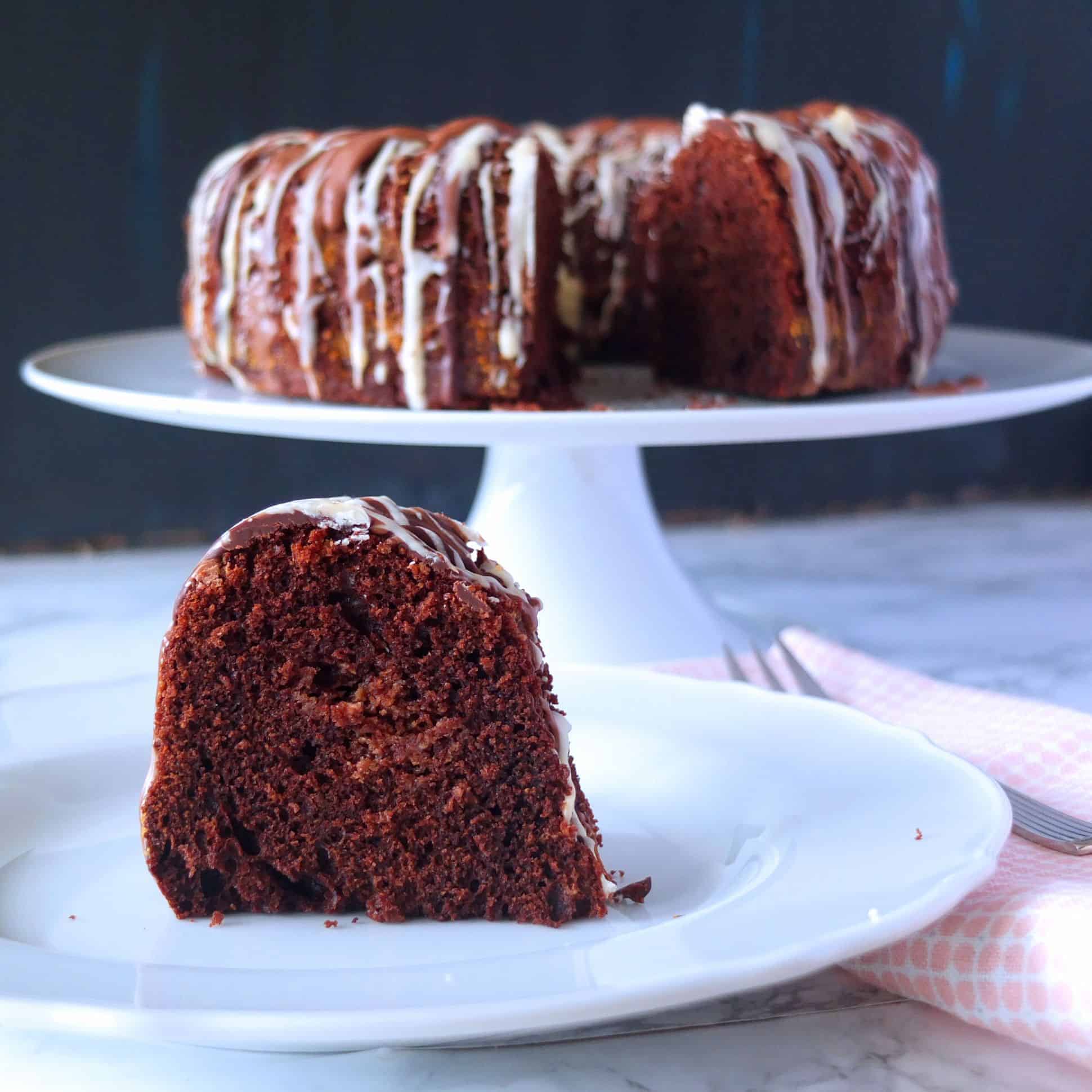 Triple chocolate bundt cake