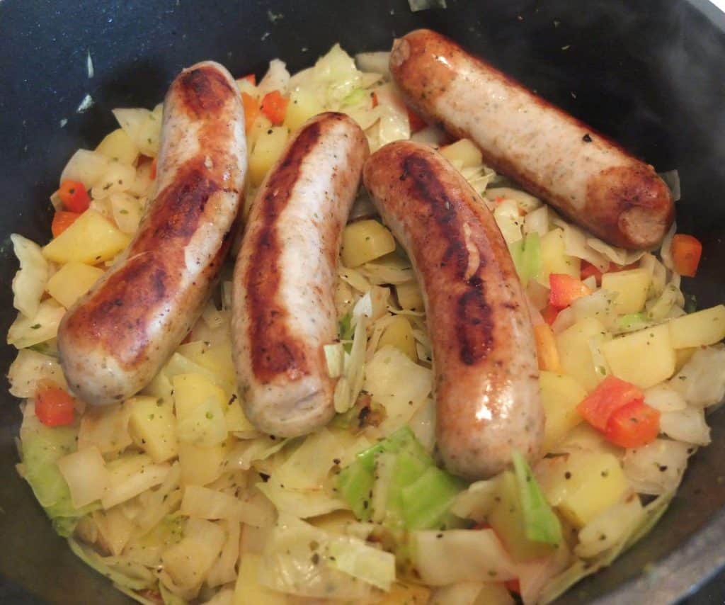 The Ultimate Bratwurst Casserole with Cabbage &amp; Potatoes | My Dinner