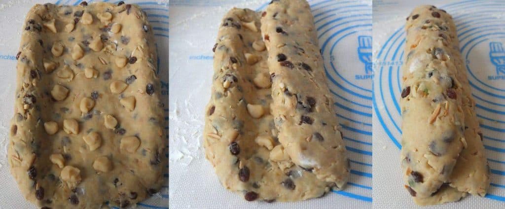 Steps on how to fold German Stollen