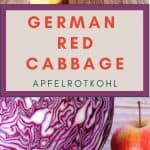 German Red Cabbage on a Wooden Background
