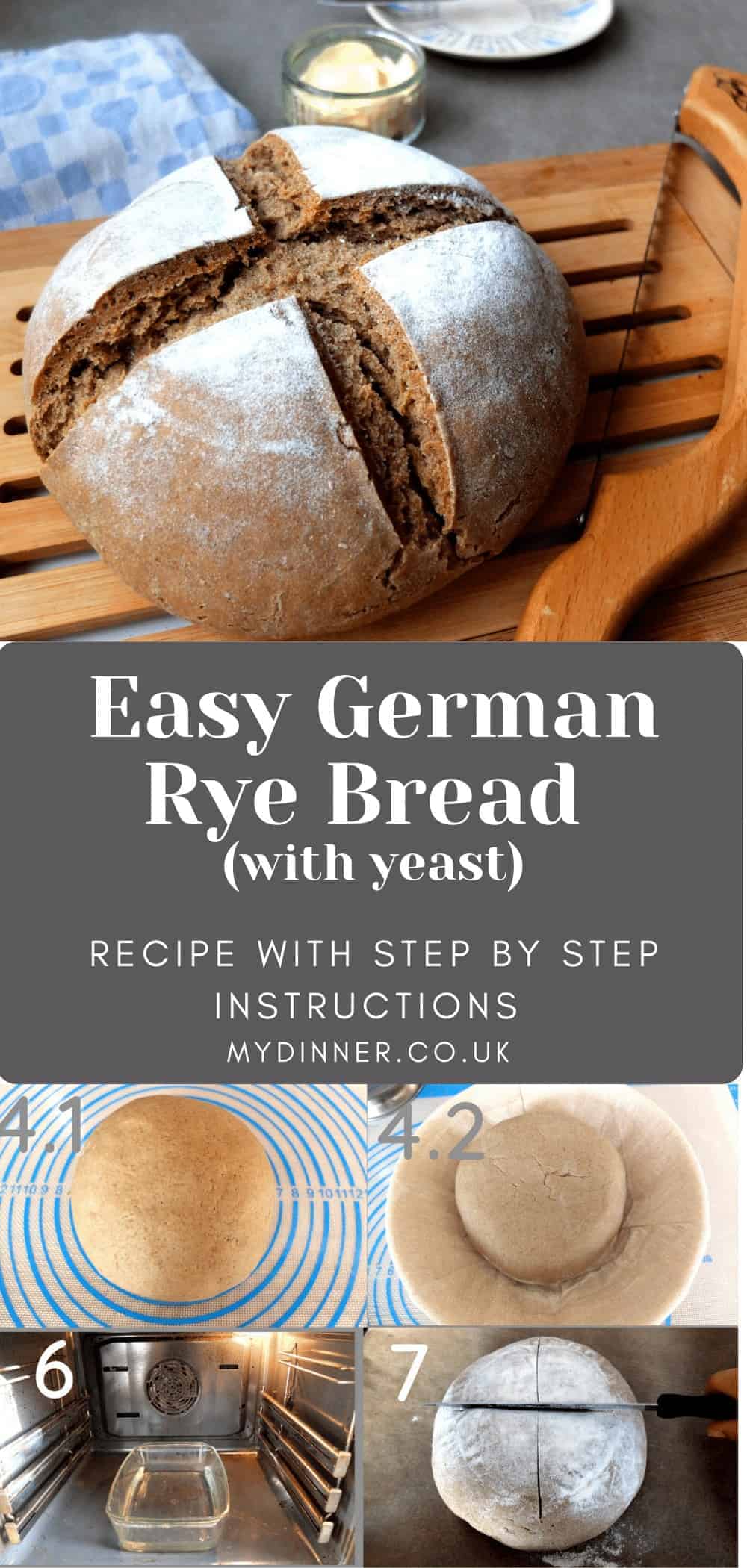 Easy German Rye Bread with Yeast (Roggenbrot) My Dinner