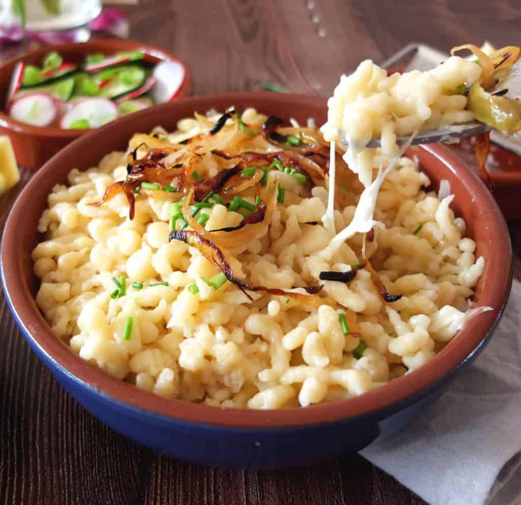 Käsespätzle - Cheese spaetzle with caramelized onions - My Dinner