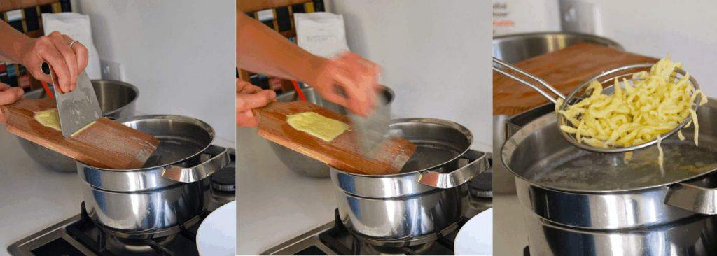 Making Spaetzle with a Spaetzleboard