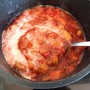 thickening stewed rhubarb with cornflour 