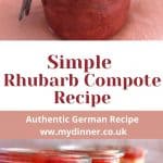 Pinterest Image for Rhubarb Compote