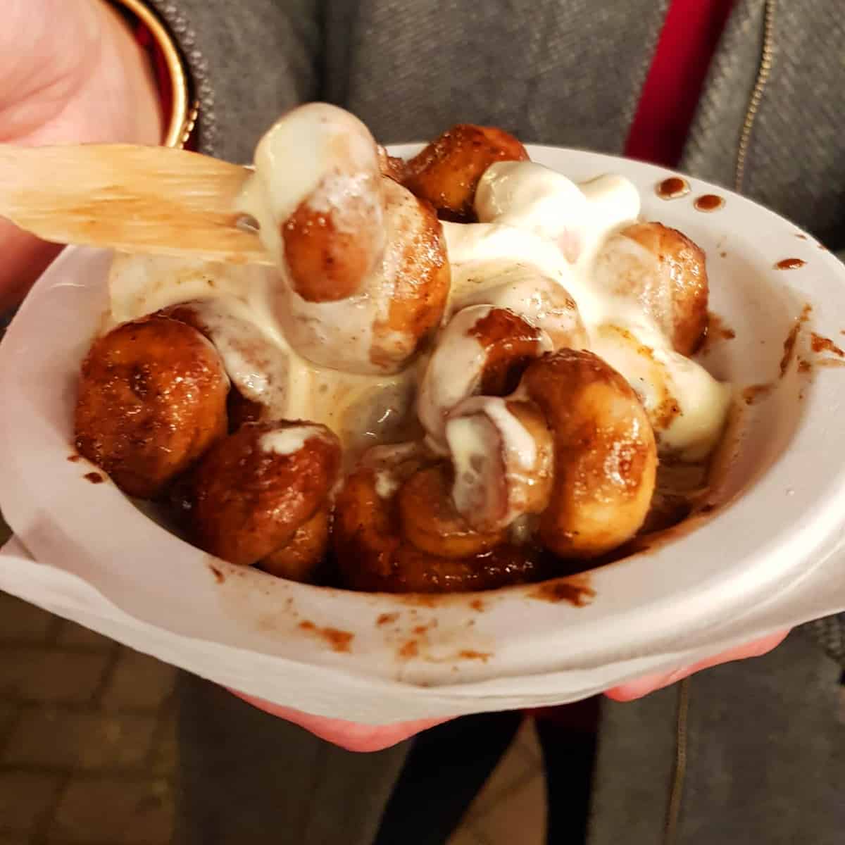 Garlic Mushrooms at a German Christmas Market