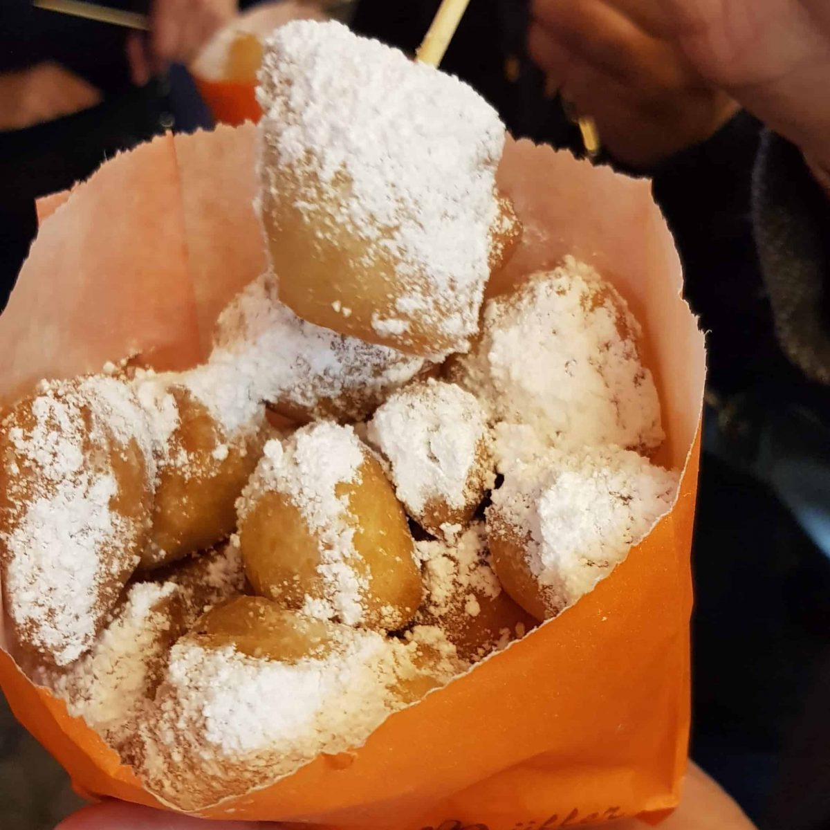 Schmalzkuchen (Donuts in a bag) at a German Christmas Market