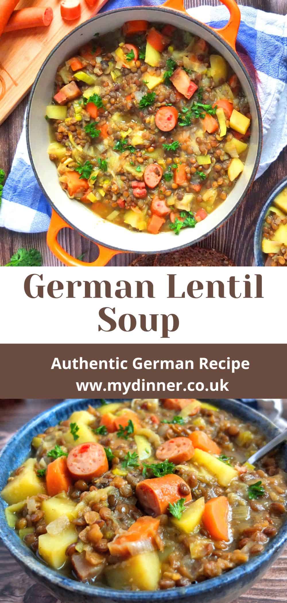 Authentic German Lentil Soup (Linsensuppe) My Dinner