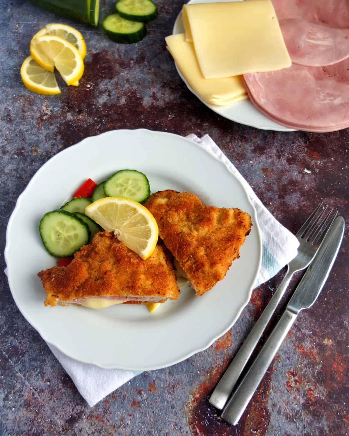 Classic Pork Cordon Bleu Schnitzel - My Dinner