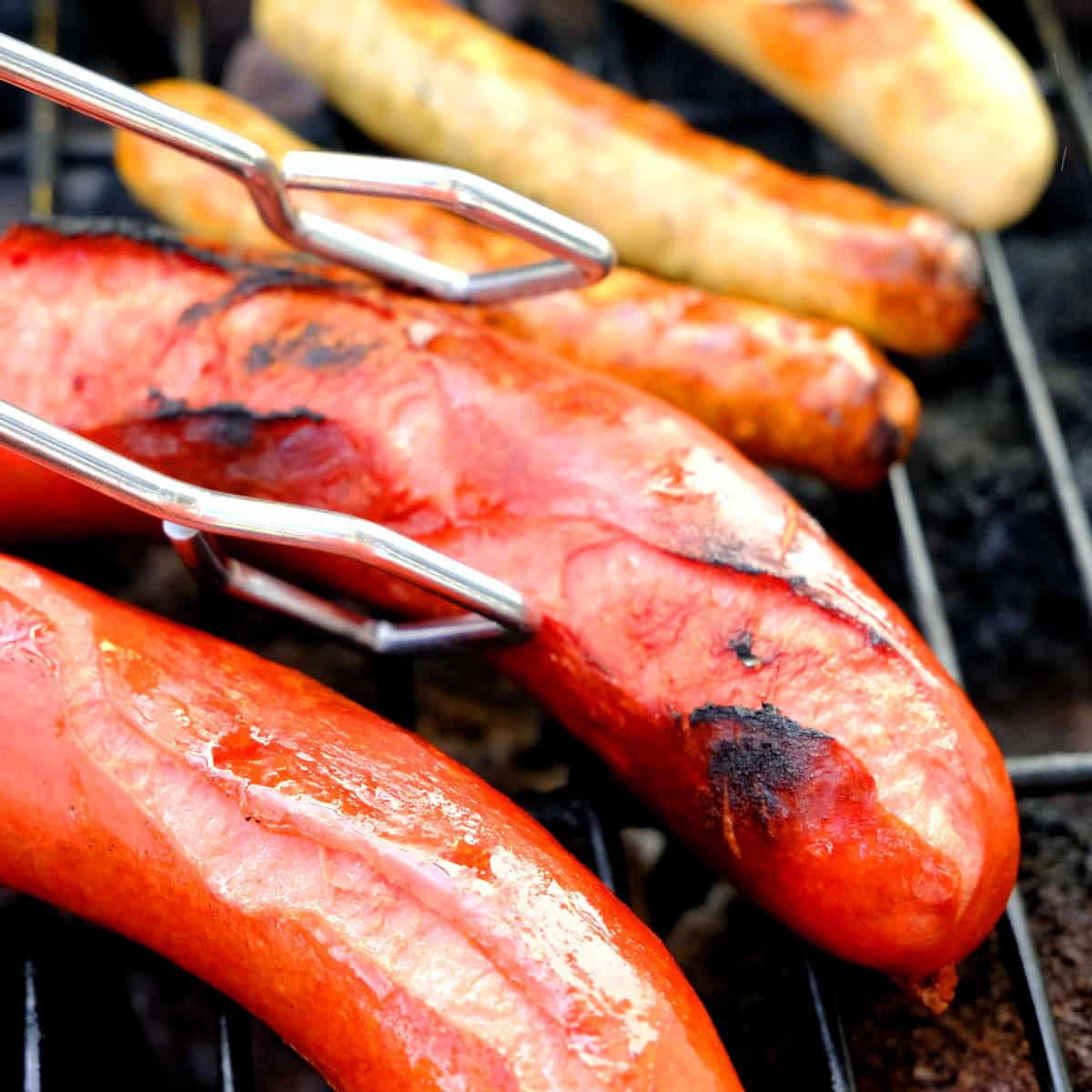 Boil sausage before outlet grilling