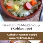 German Cabbage Soup. (Kohlsuppe).