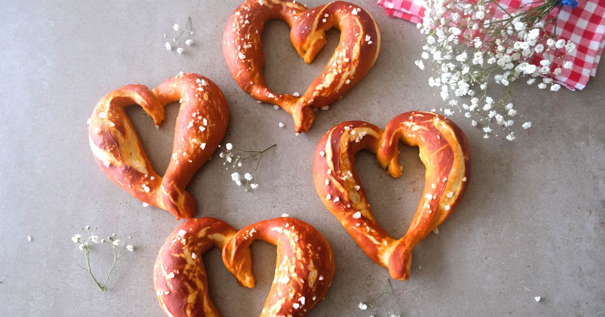 Heart shaped pretzels