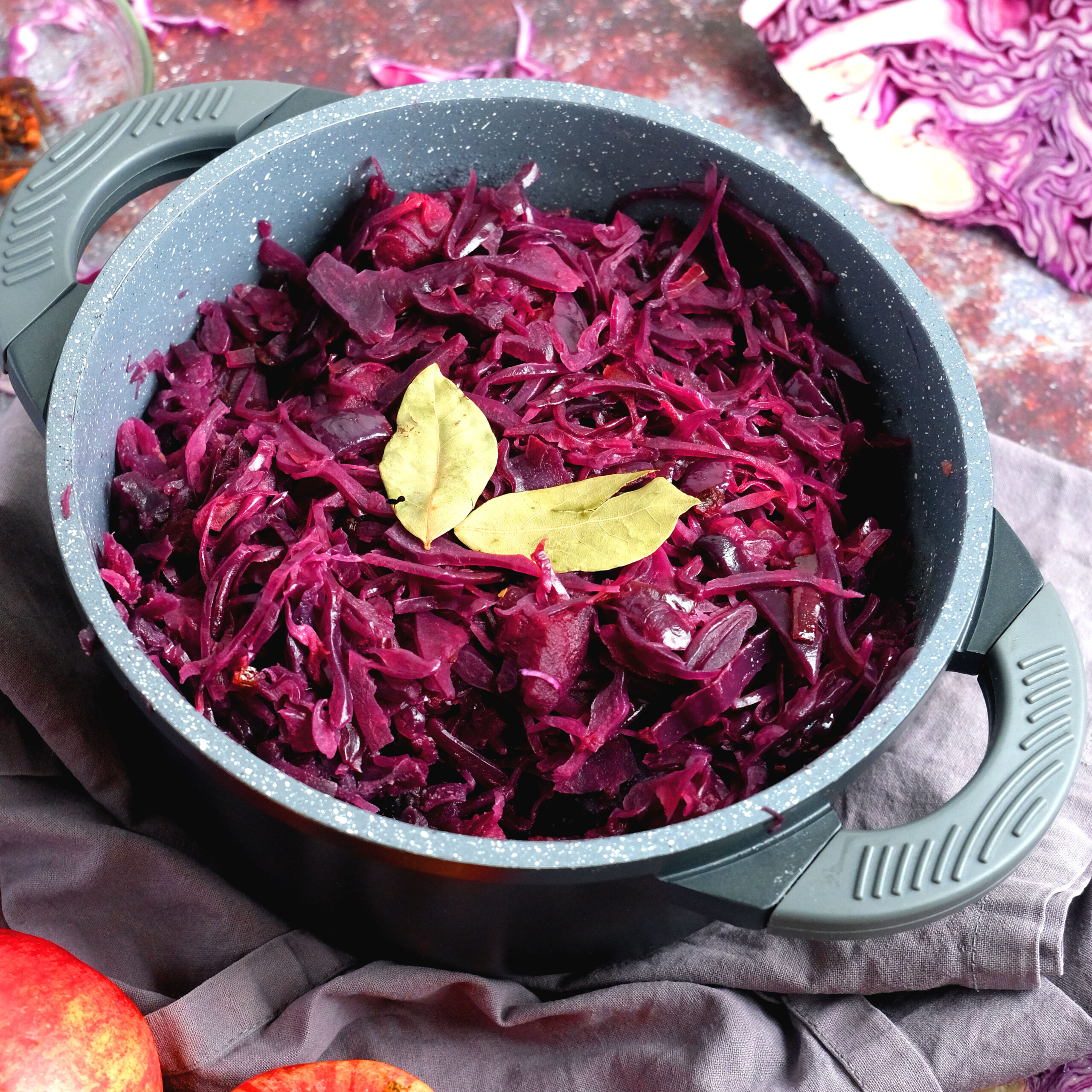 a pot of German red cabbage