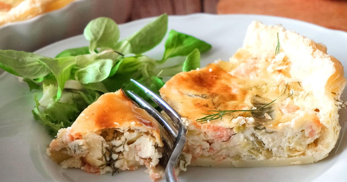 Easy Smoked Salmon Quiche with Puff Pastry - My Dinner