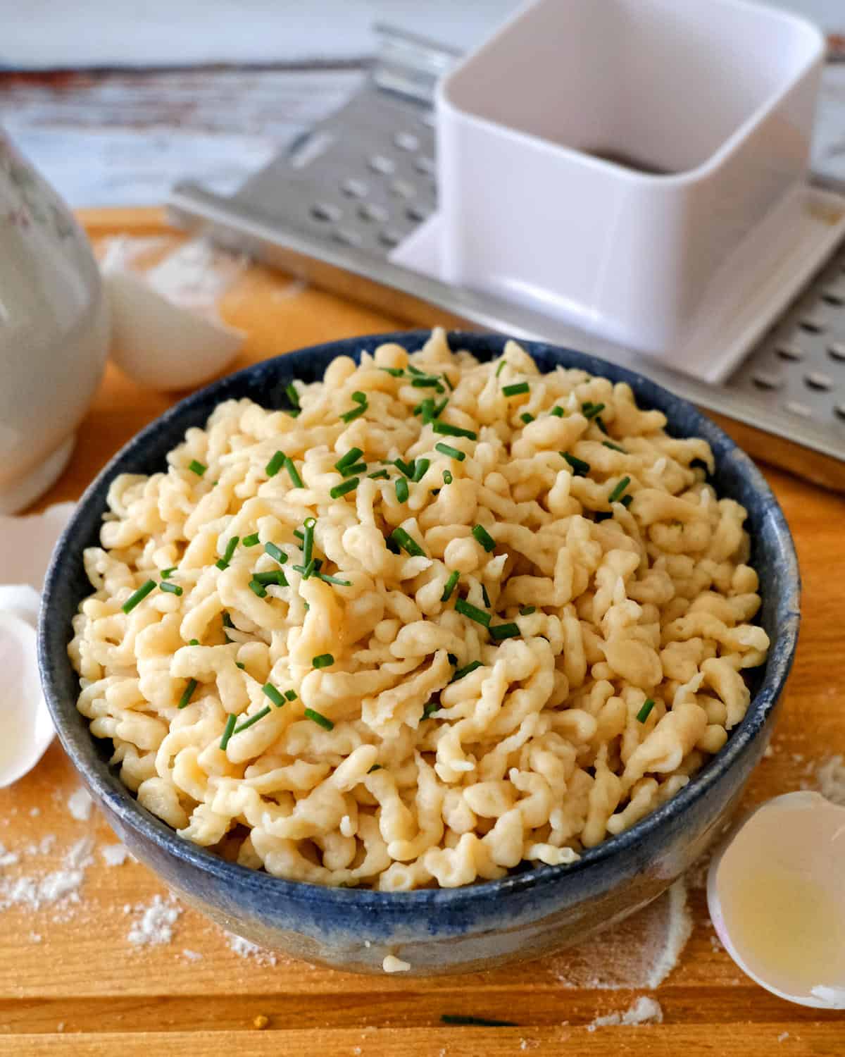 German Spaetzle with Mushroom Sauce - Jägerspätzle