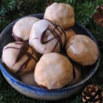 a bowl of German Pfeffernusse cookies.