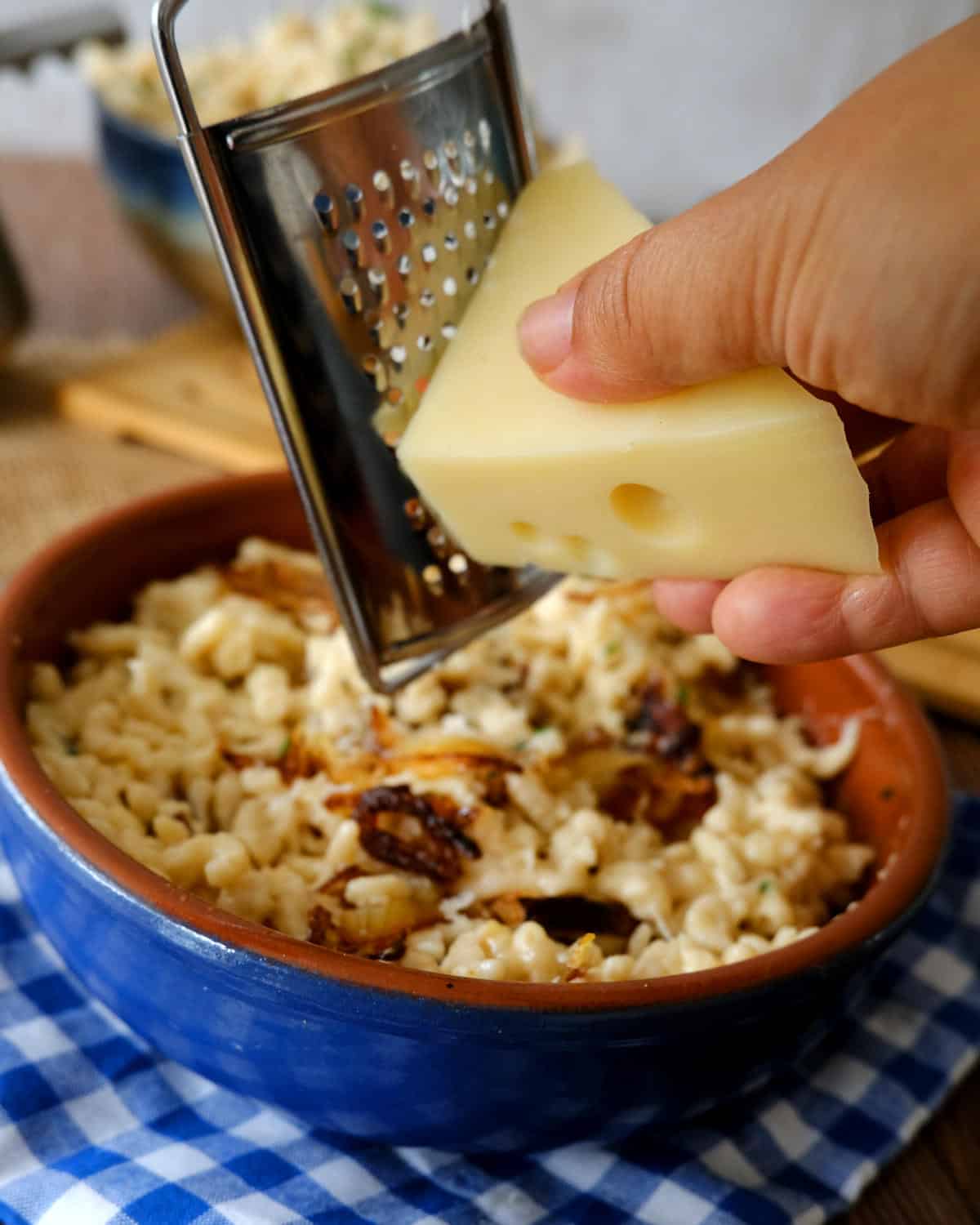 grated cheese for spätzle