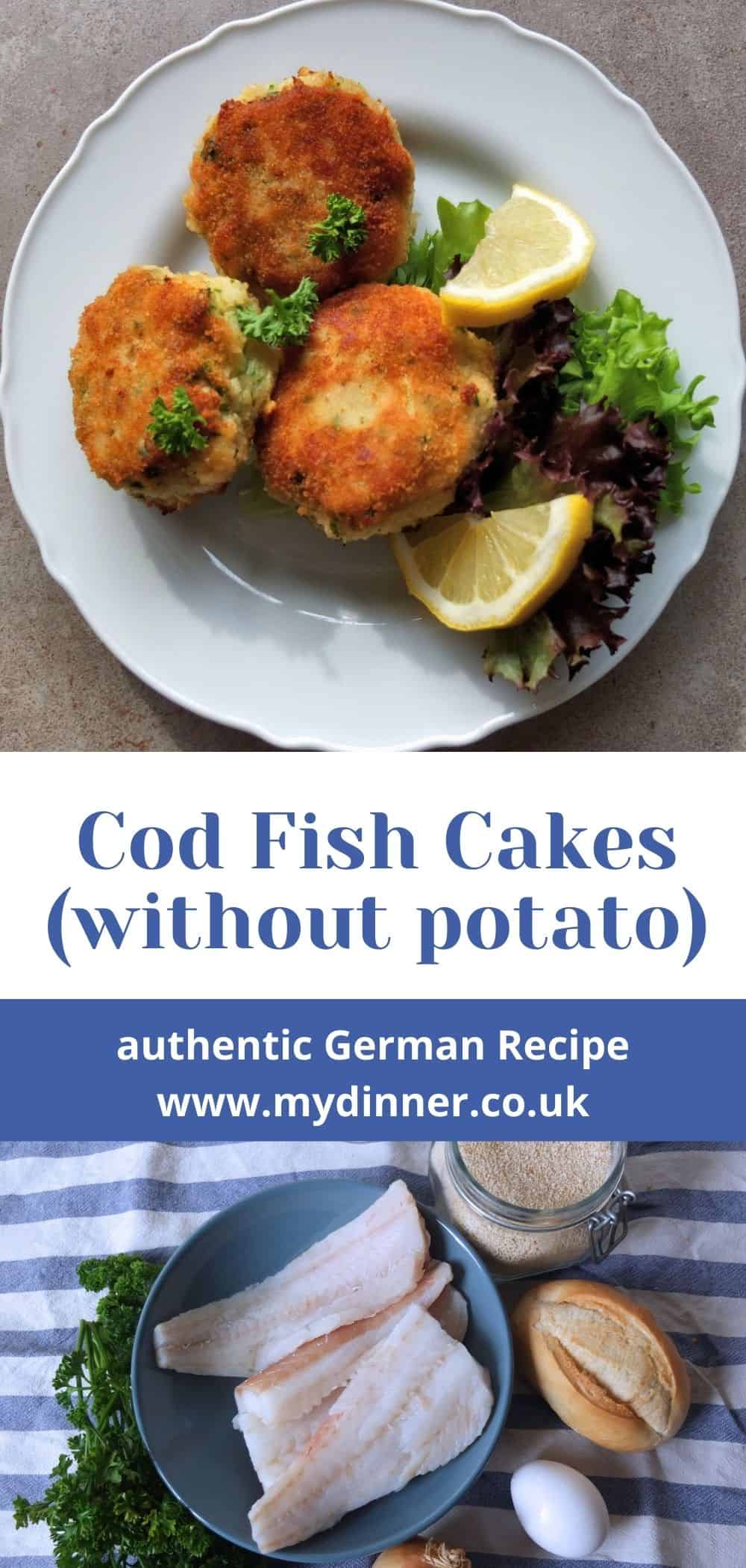 German Cod Fish Cakes Without Potato (Fischfrikadellen) My Dinner