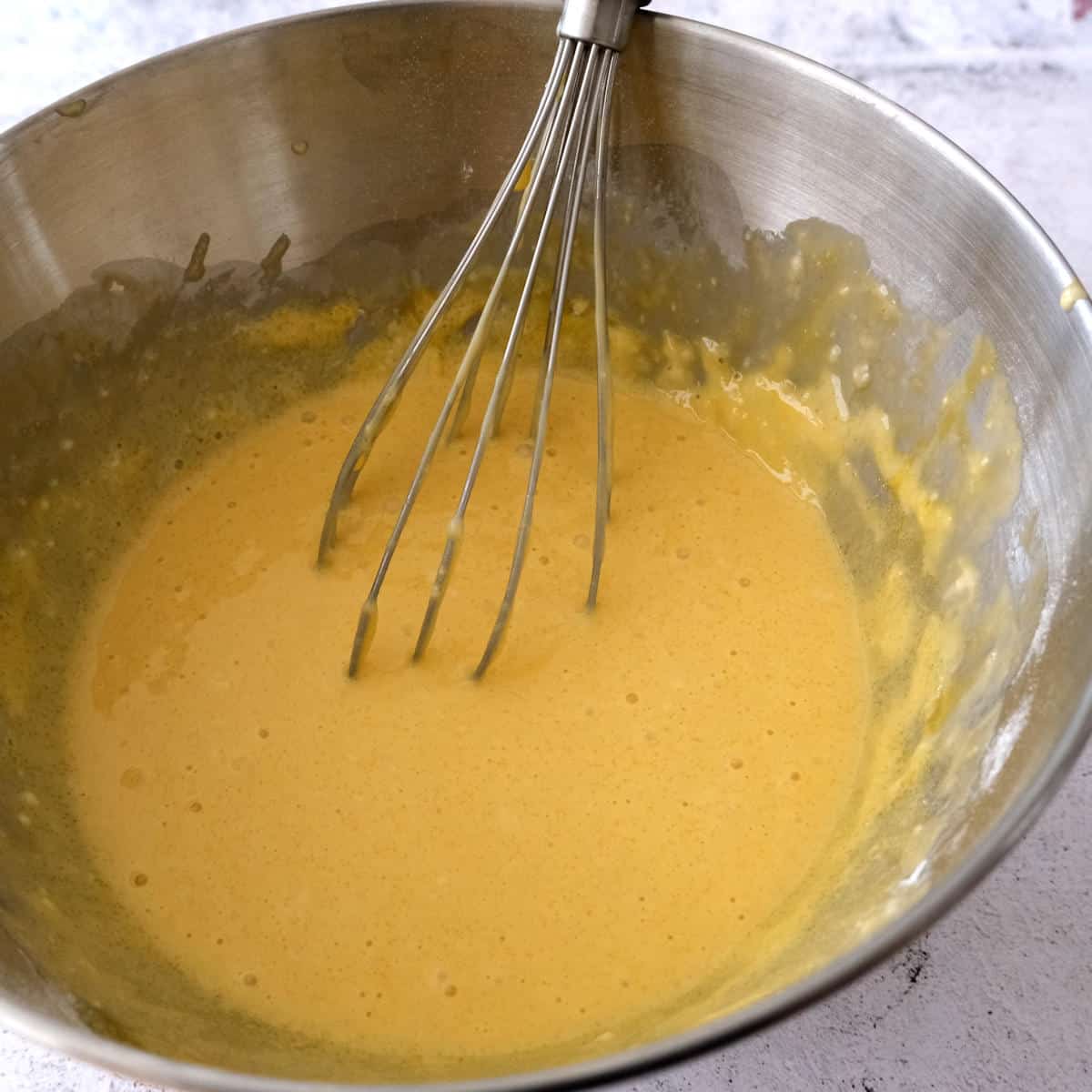 making the pancake batter