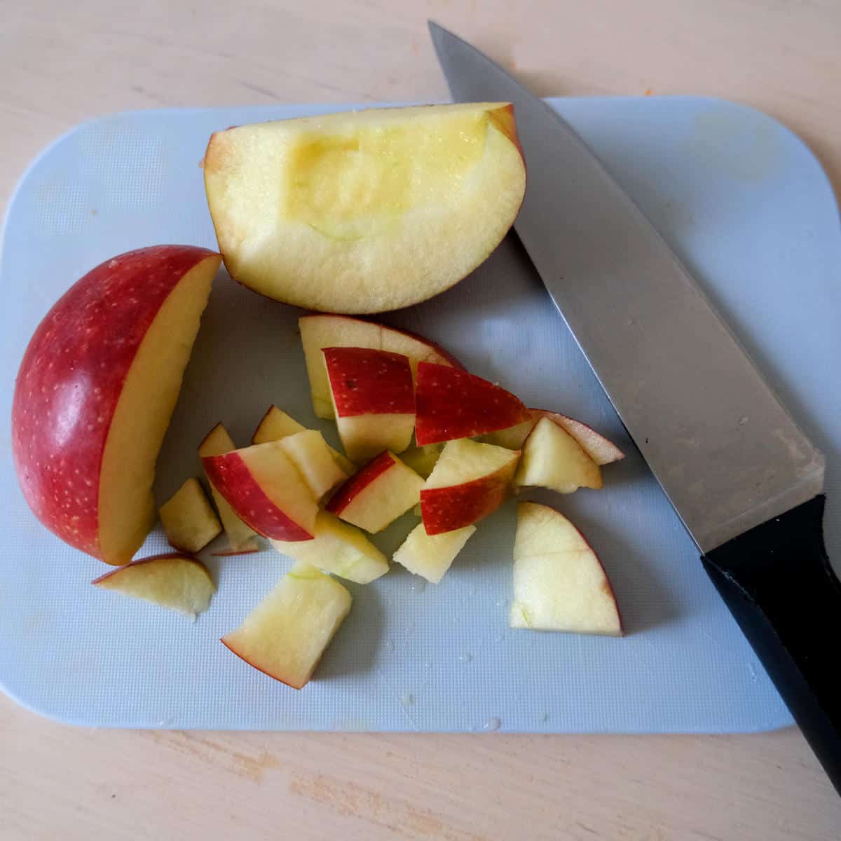 Chopped apple for Sauerkraut mix
