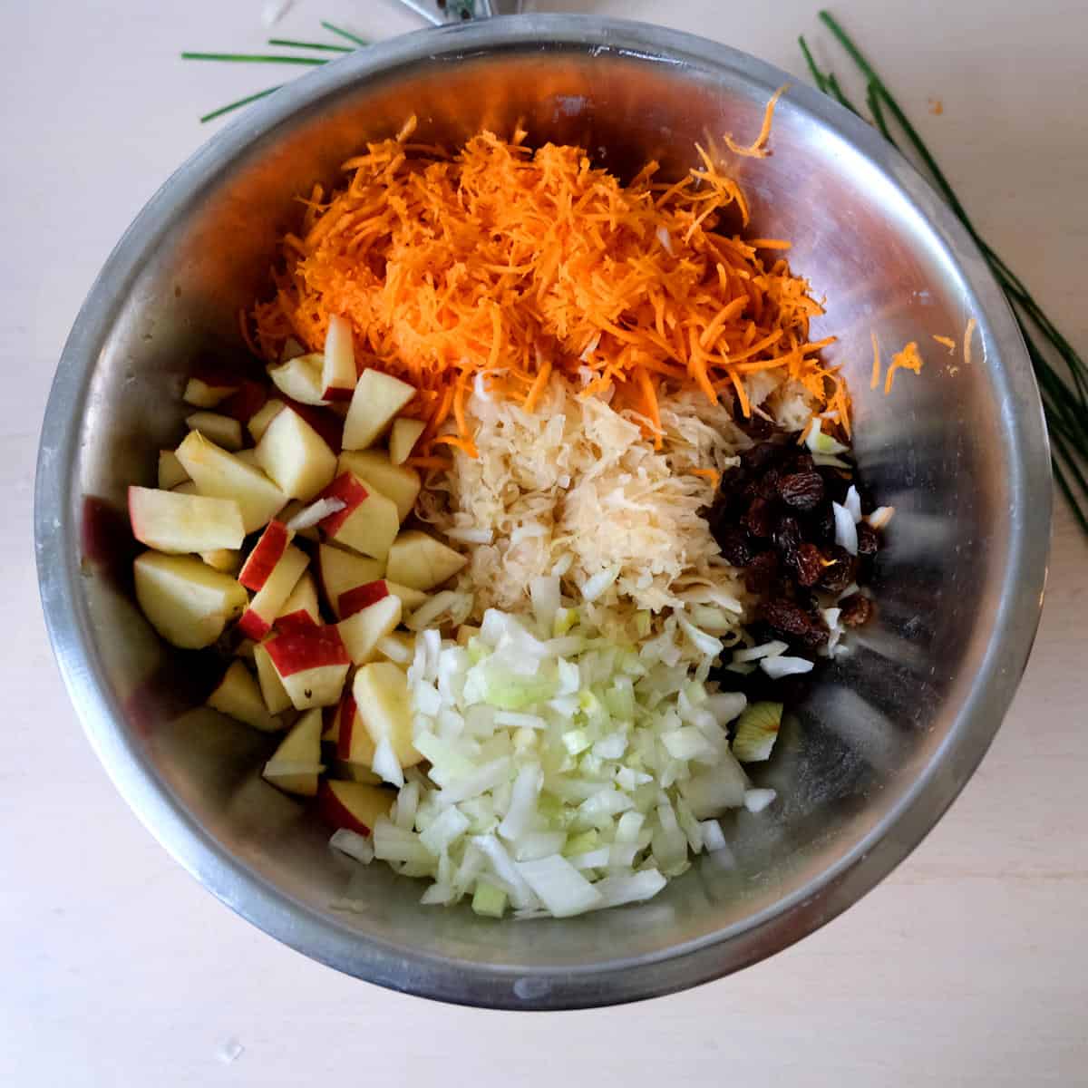 Ingredients for Sauerkraut Salad
