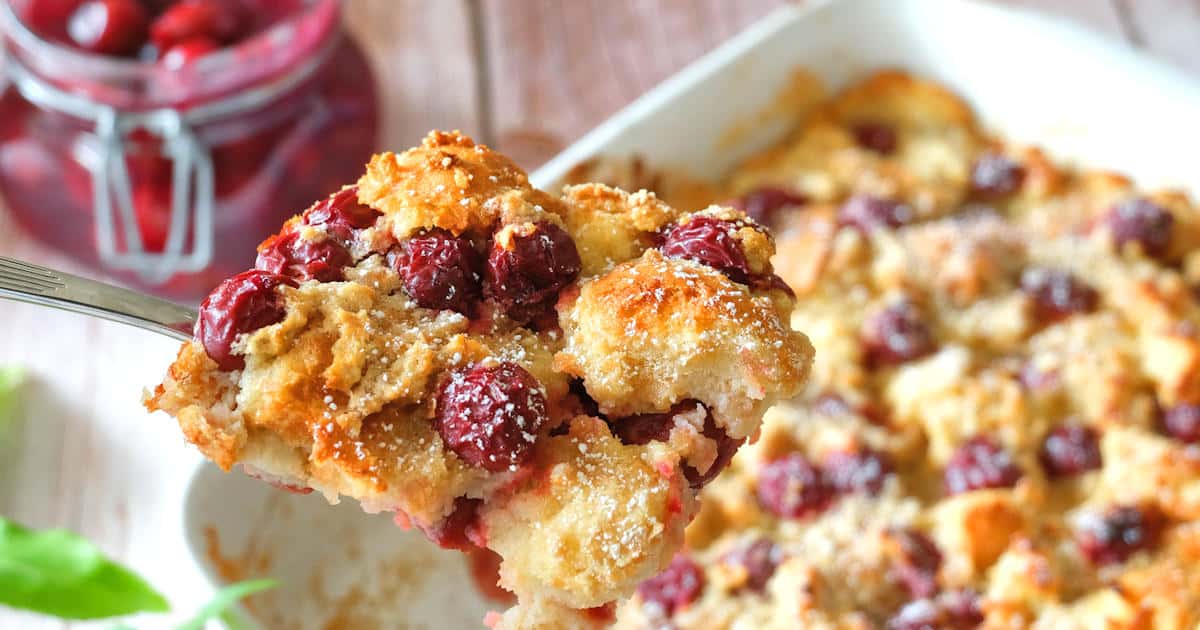 German Bread Pudding with Cherries (Kirschmichel) - My Dinner