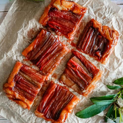 Puff Pastry Rhubarb Tart