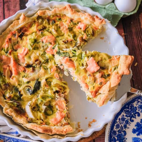 Samon and Leek Quiche