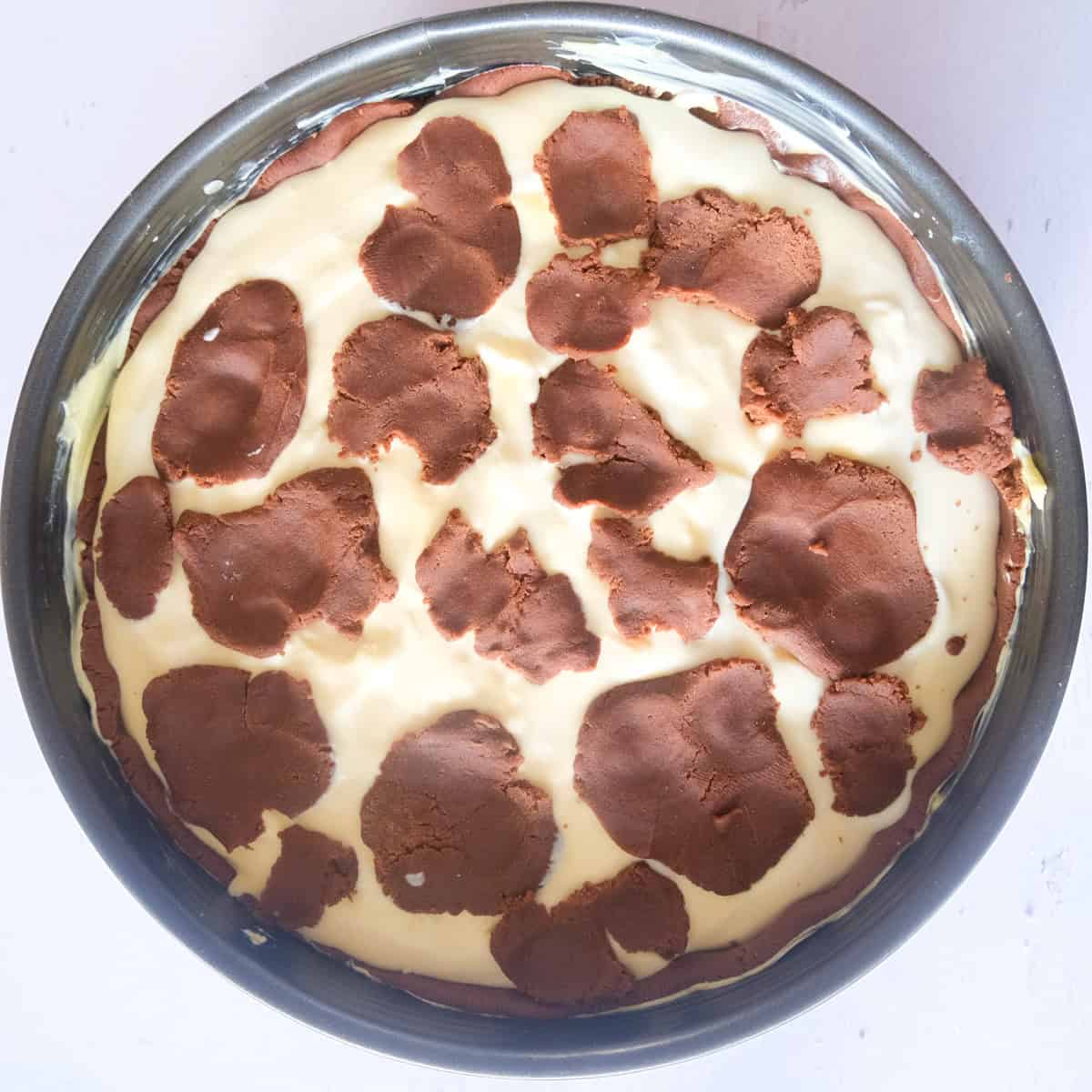 creating the pattern for the cheese cake