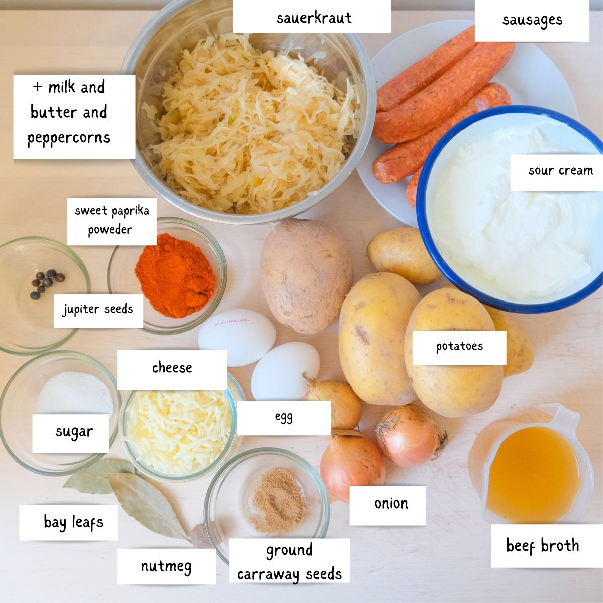sauerkraut casserole ingredients