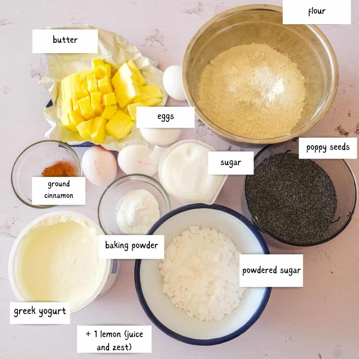 Mohnkuchen Ingredients