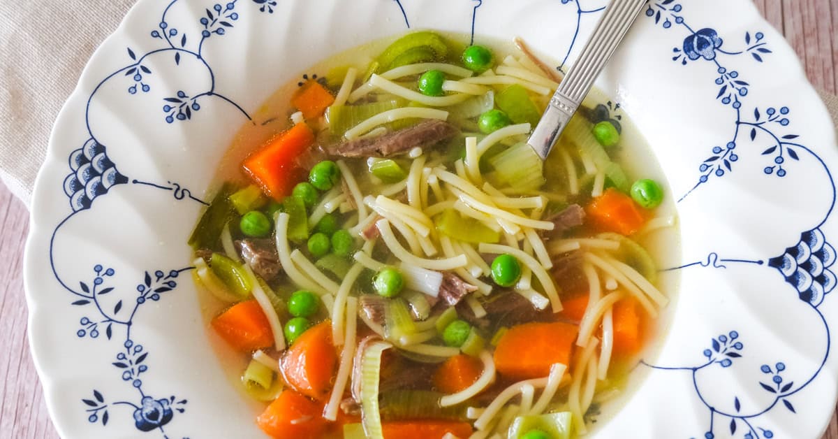 Cozy German Beef Noodle Soup (Rinderfleischsuppe) - My Dinner