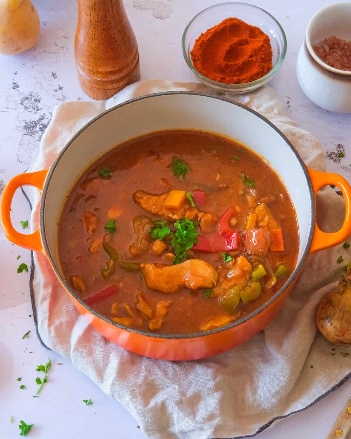 German Turkey Goulash with Paprika