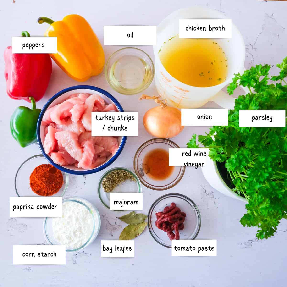 Turkey Paprika Ingredients