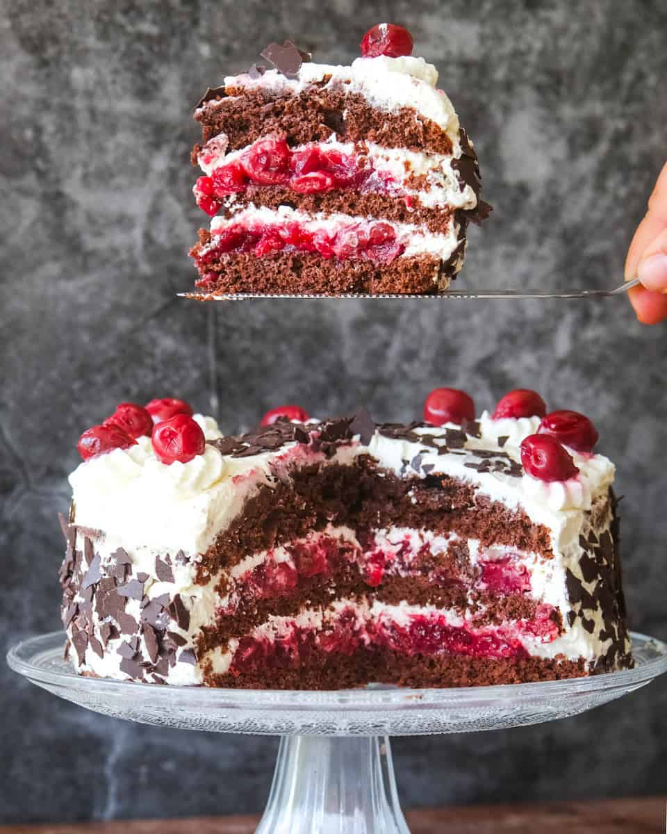 German Black Forest Cake (Schwarzwälder Kirschtorte)